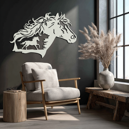 Horse Silhouette Metal Wall Art – Modern & Stylish - KAF137 - Tampa Home & Garden Store