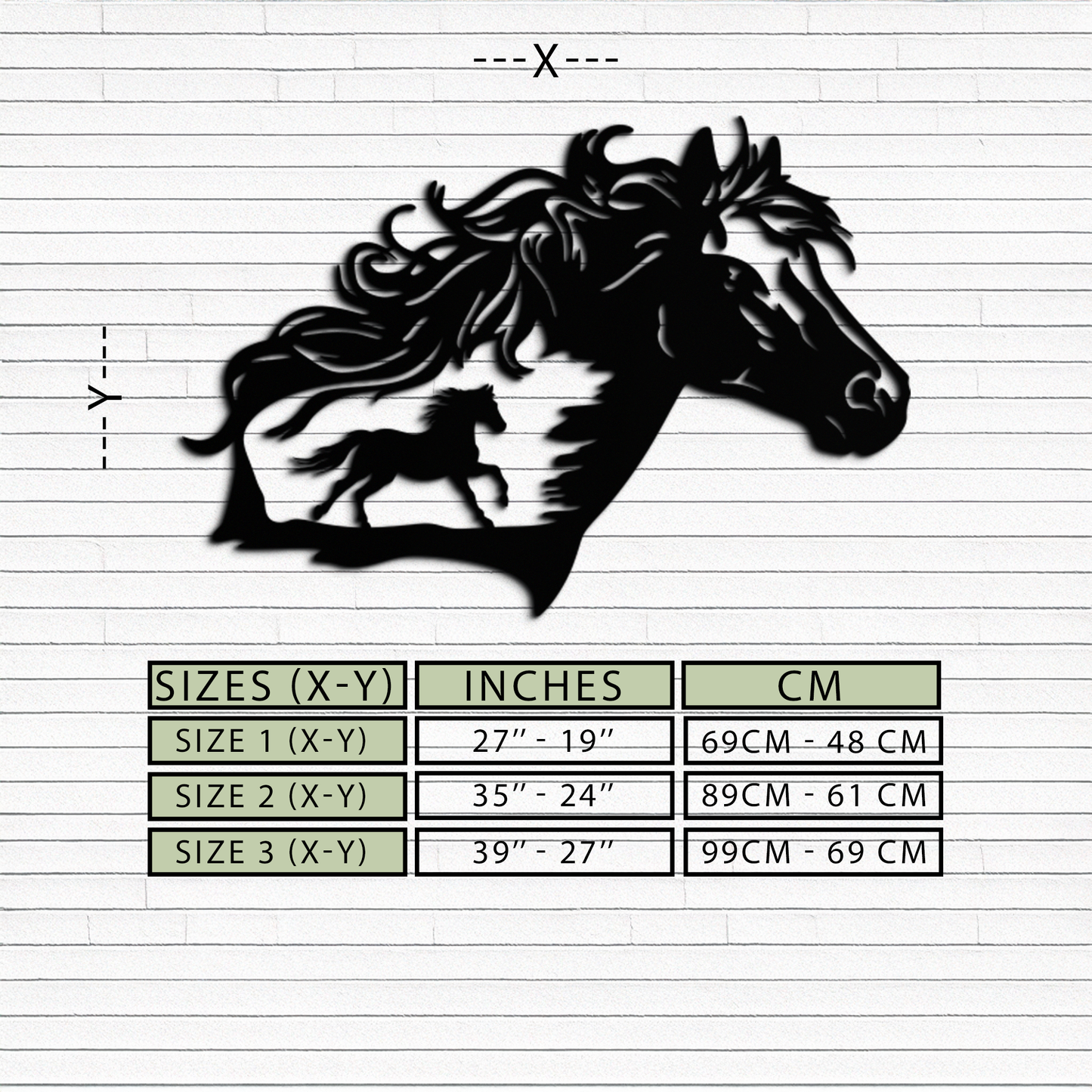 Horse Silhouette Metal Wall Art – Modern & Stylish - KAF137 - Tampa Home & Garden Store