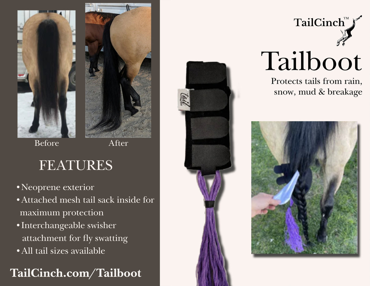 Horse Tailboot | Equine Tail Boot - Tampa Home & Garden Store