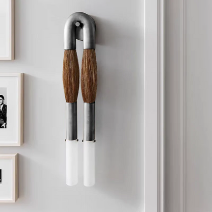 Modern Brass and Glass Wall Sconce