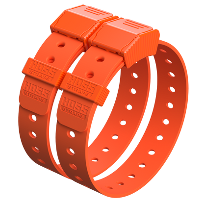 Gear Straps 24-Inch by Hoss Straps, orange camping & hiking straps with embossed branding on Tampa Home & Garden Store