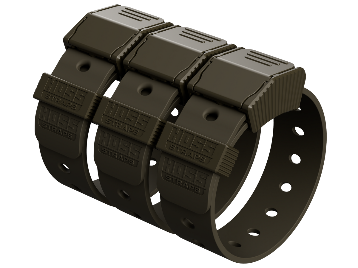Gear Straps 12-Inch Hoss Straps modular strap segments in olive brown camping gear on Tampa Home & Garden Store