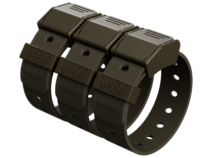 Gear Straps 12-Inch Hoss Straps modular strap segments in olive brown camping gear on Tampa Home & Garden Store