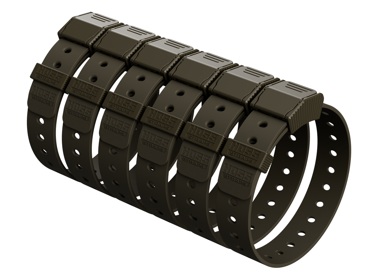 Hoss Straps 24-Inch Gear Straps in olive with perforated holes on Tampa Home & Garden Store