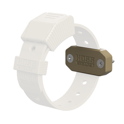 Strap Mount Bracket (Single Slot) 2-Pack by Hoss Straps in tan with ribbed strap on Tampa Home & Garden Store