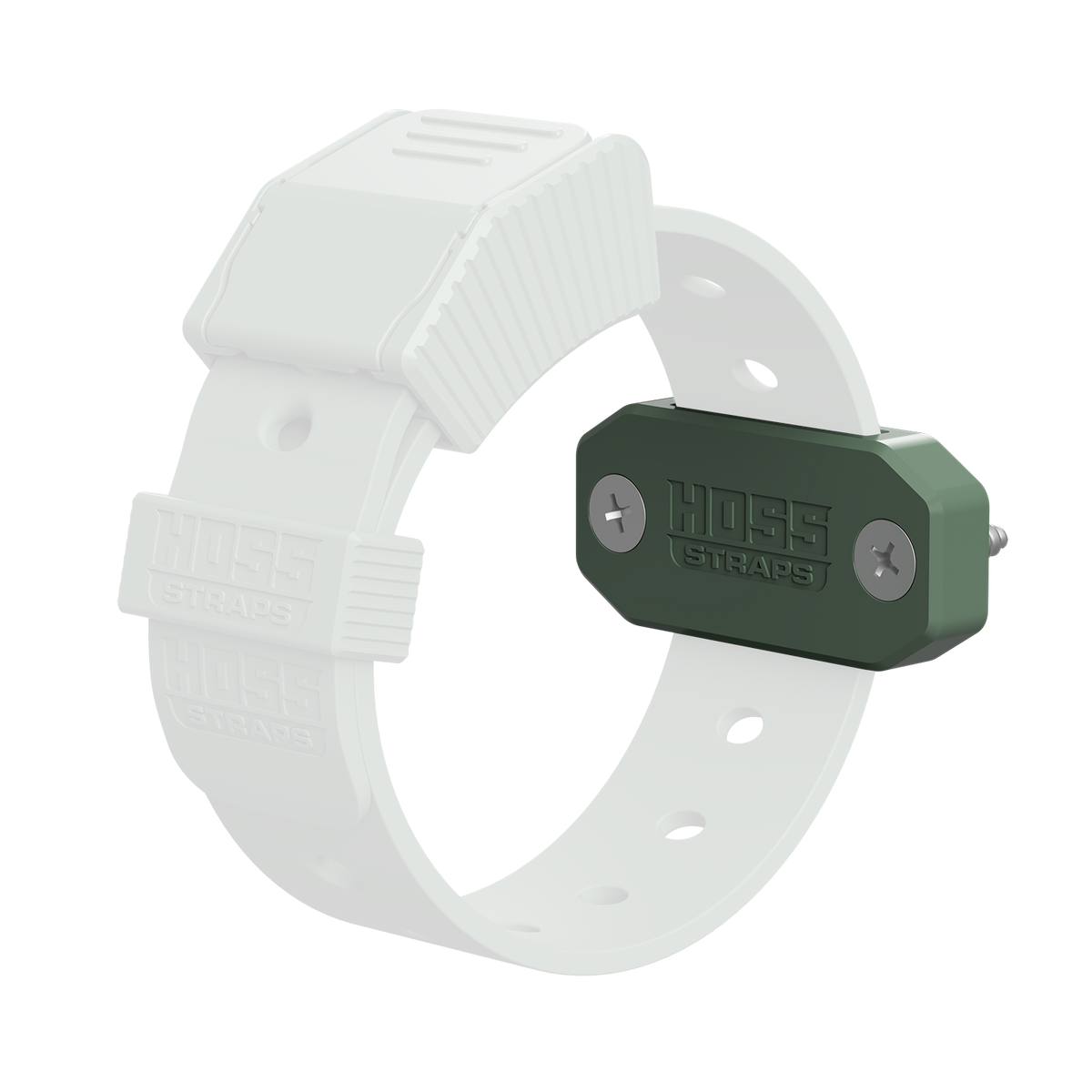 Strap Mount Bracket Single Slot 2-Pack green plastic Hoss Straps reinforcement brace on Tampa Home & Garden Store
