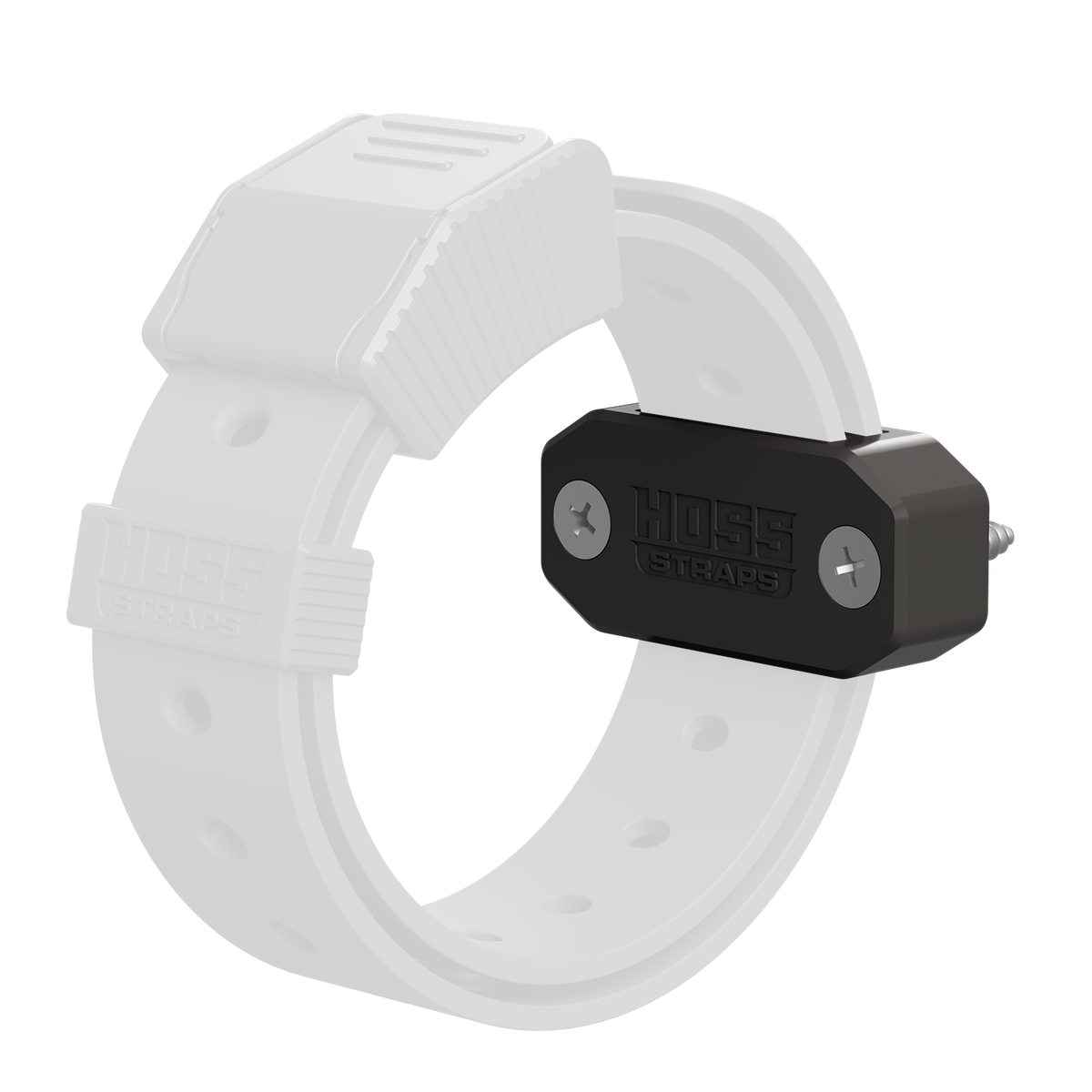 Strap Mount Bracket (Double Slot) 2-Pack by Hoss Straps, black strap with ribbed clamp on Tampa Home & Garden Store