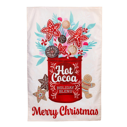 Hot Cocoa Holiday Blend Applique House Flag - Tampa Home & Garden Store