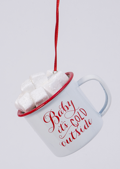Hot Cocoa Mug with Marshmallows Ornament - Baby it's Cold Outside - Tampa Home & Garden Store
