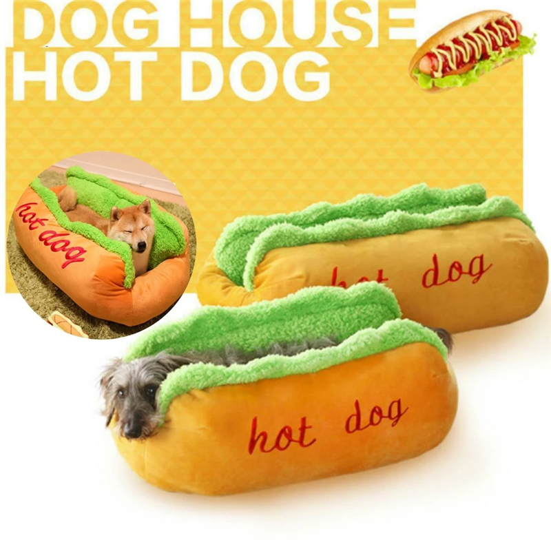 Hot Dog Shaped Pet Bed - Tampa Home & Garden Store