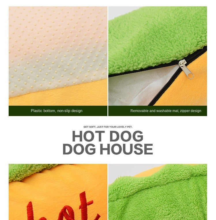 Hot Dog Shaped Pet Bed - Tampa Home & Garden Store
