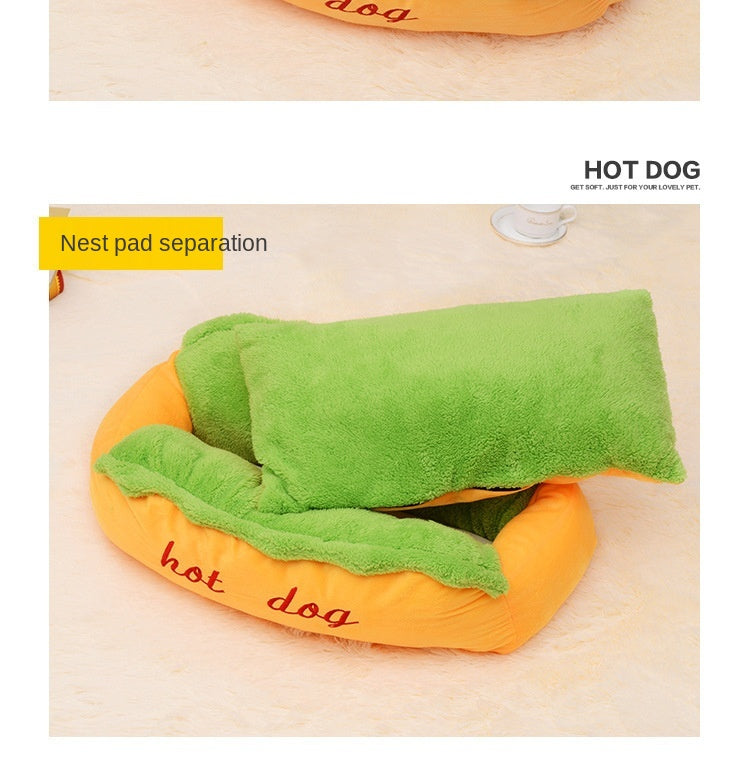Hot Dog Shaped Pet Bed - Tampa Home & Garden Store