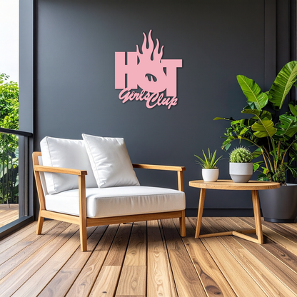 Hot Girls Club Metal Wall Art – Feminine Neon Style Home Decor - KAFGP123 - Tampa Home & Garden Store