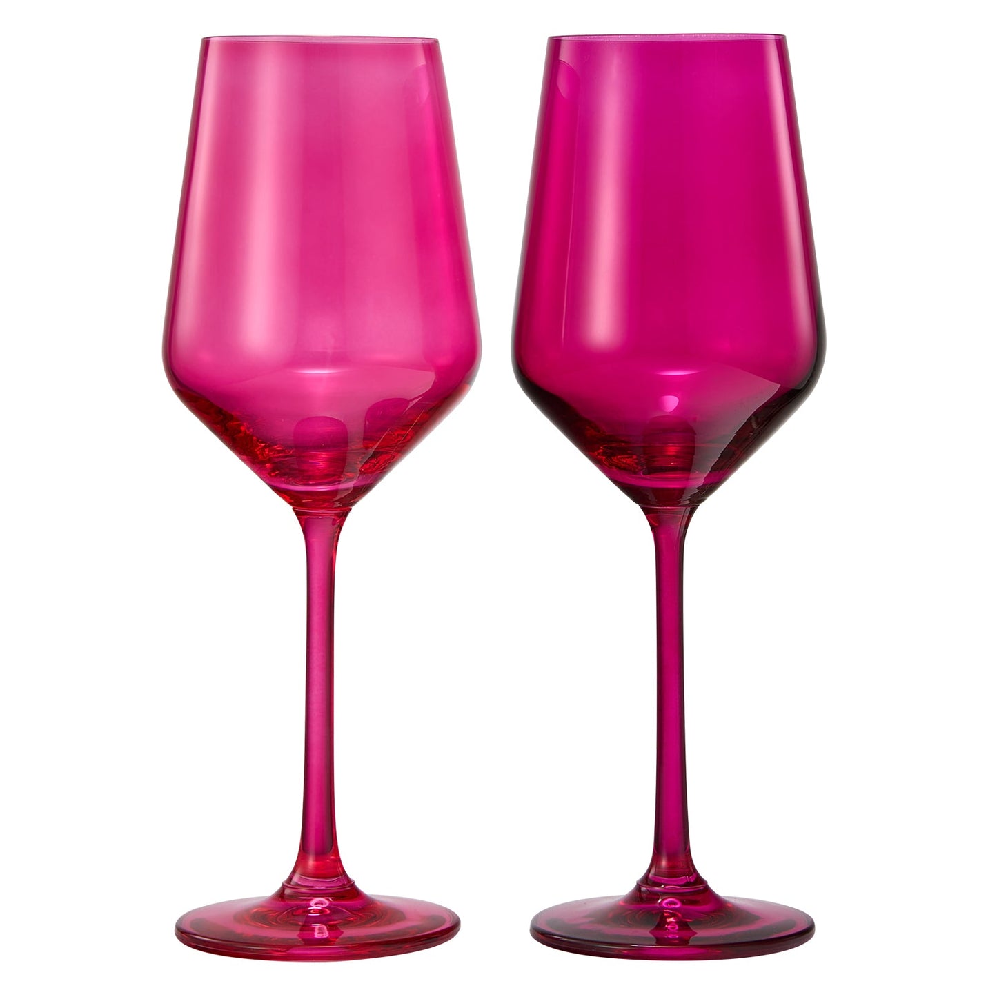 Chica Wine Glasses And Hot Pink Set Of Two