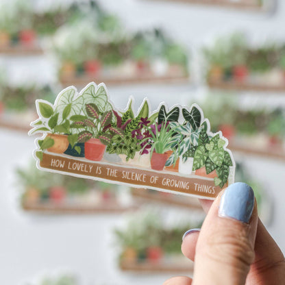 Houseplants Clear Decal Sticker - Tampa Home & Garden Store