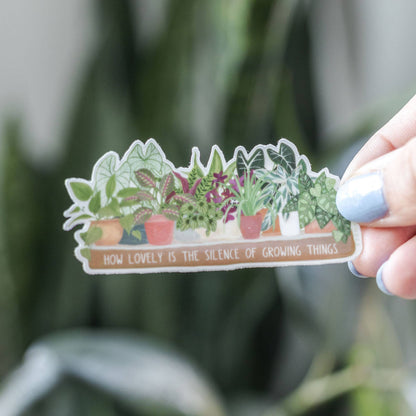 Houseplants Clear Decal Sticker - Tampa Home & Garden Store