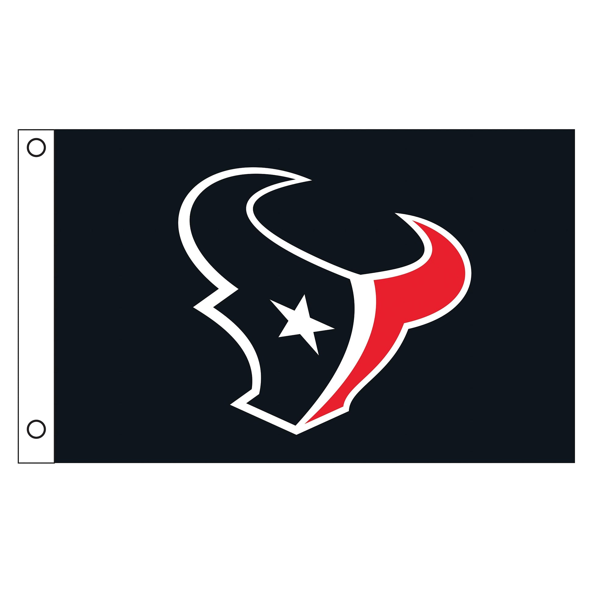 Houston Texans Single Sided Flag w/ 2 Grommets, 3'x5' - Tampa Home & Garden Store