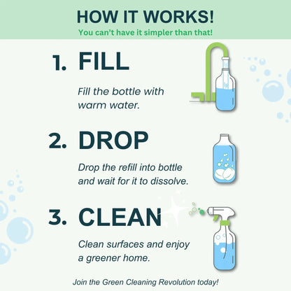 Bathroom Cleaner Refills Lavender Fragrance Pack of 3 Green Llama Fill Drop Clean on Tampa Home & Garden Store