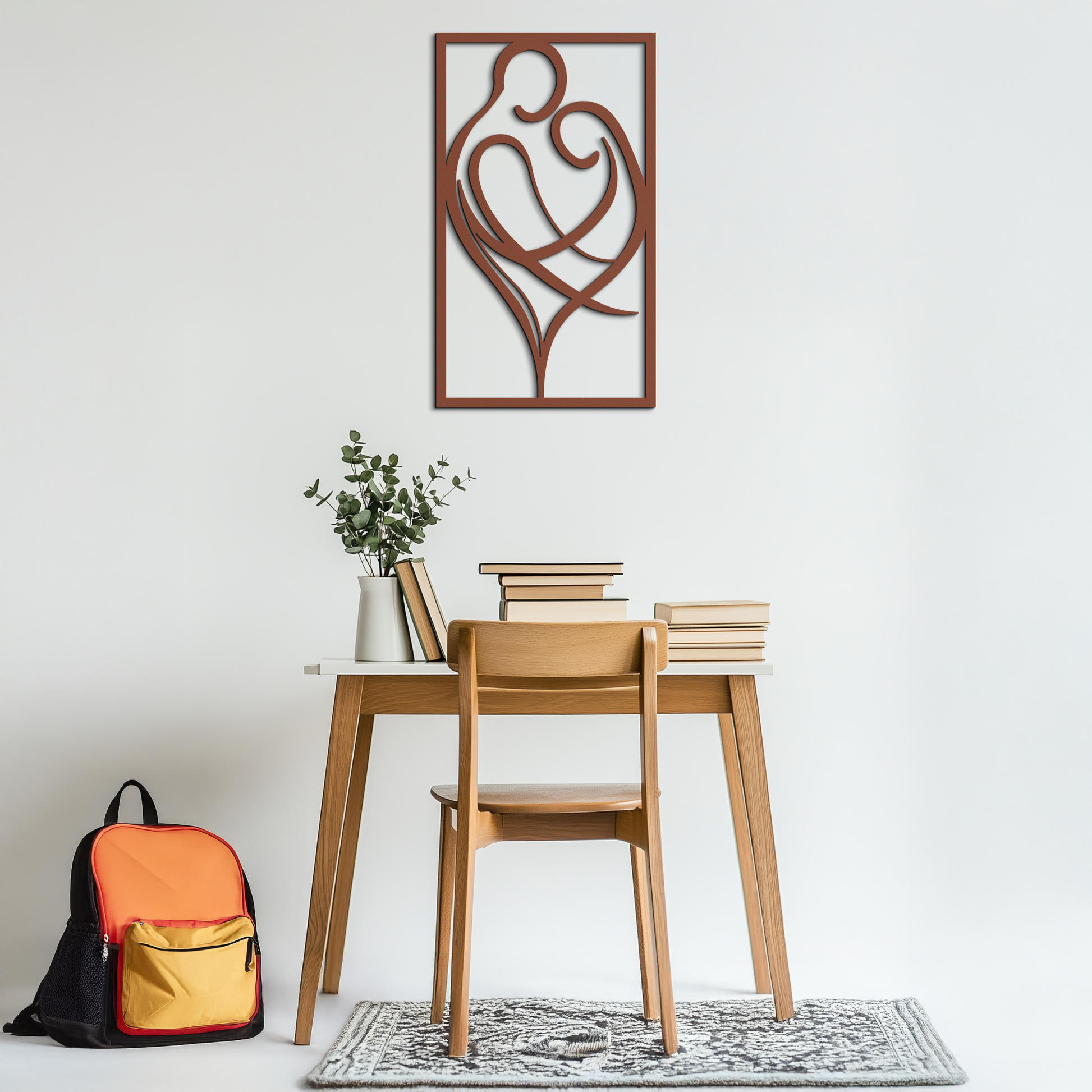 Hugging Couple Metal Wall Art – Romantic Modern Silhouette Home Decor for Bedroom or Living Room- KAF390 - Tampa Home & Garden Store