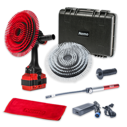 Nemo Hull Cleaner Electric Brush set with red and white brushes case GRIP TECH TOOLS on Tampa Home & Garden Store