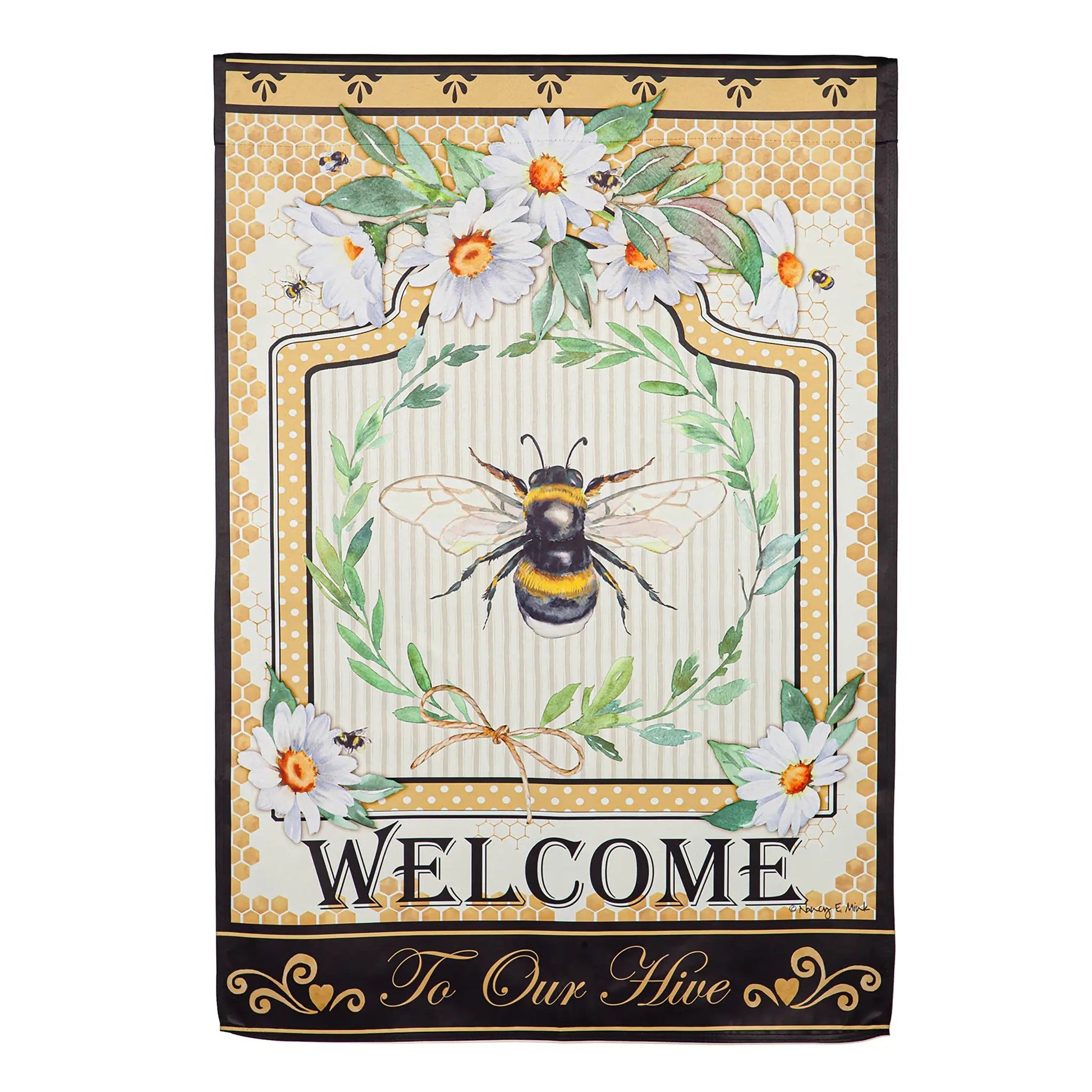 Humble Bee Suede House Flag - Tampa Home & Garden Store