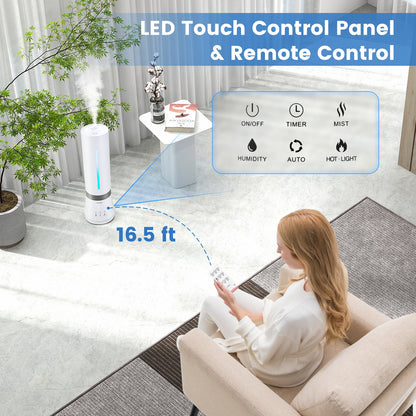 5.5L DirectDeals Cool Mist Humidifier with remote and 12h timer, white unit with blue LED on Tampa Home & Garden Store