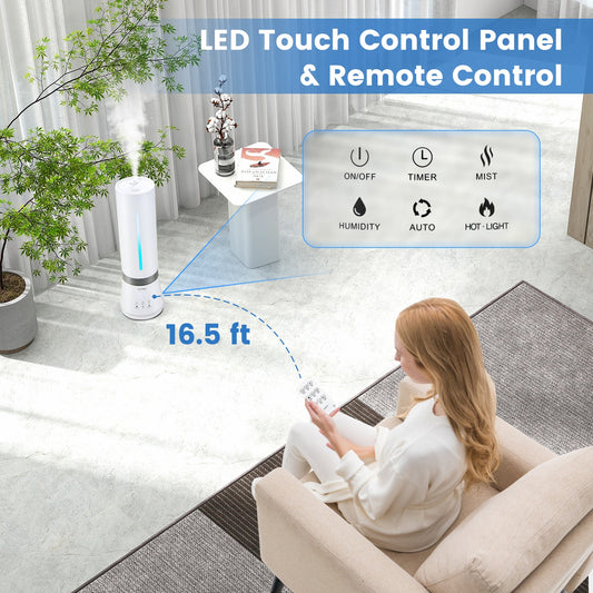5.5L DirectDeals Cool Mist Humidifier with remote and 12h timer, white unit with blue LED on Tampa Home & Garden Store