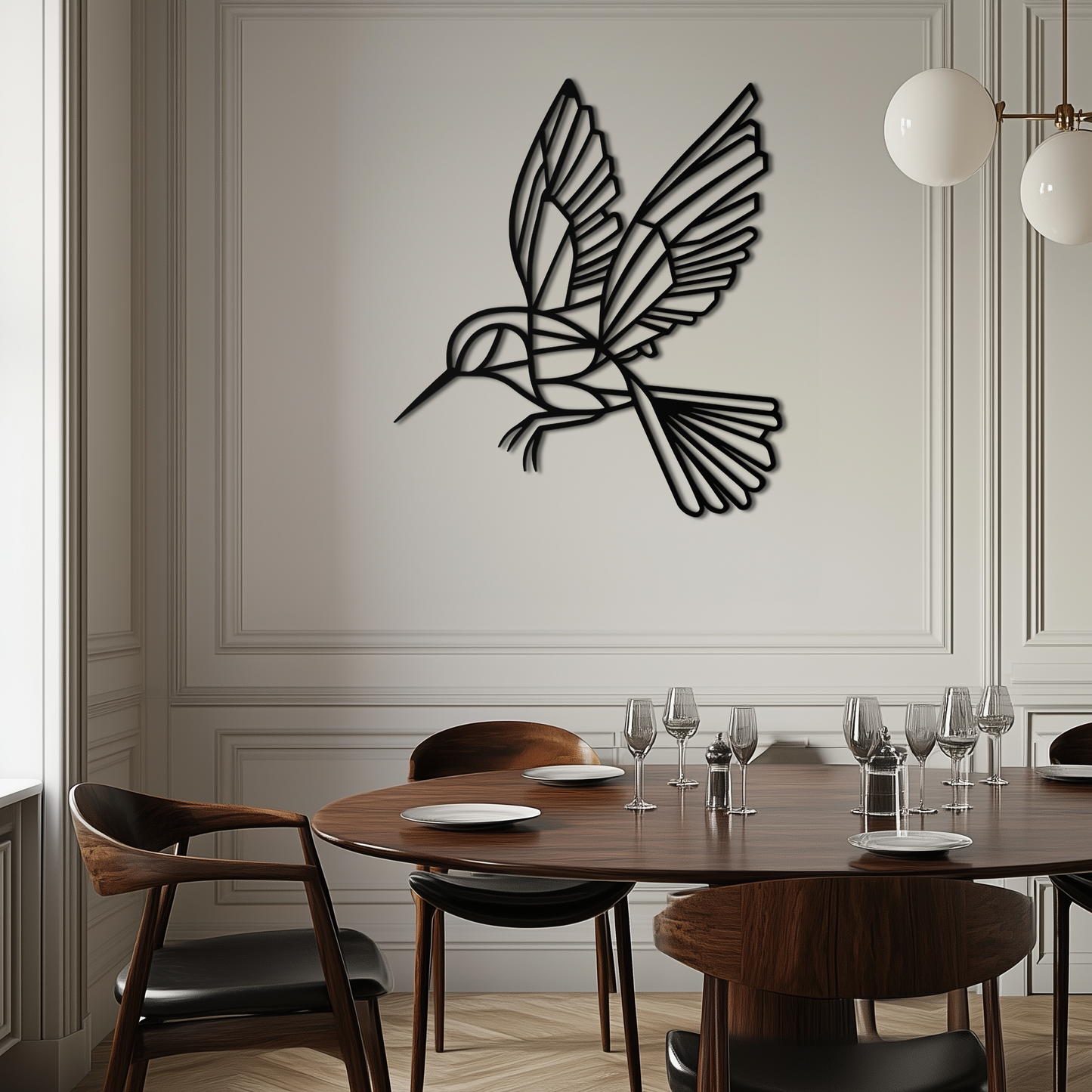 Hummingbird Metal Wall Art – Delicate Bird Silhouette Steel Decor for Nature-Inspired Interiors- KAF339 - Tampa Home & Garden Store