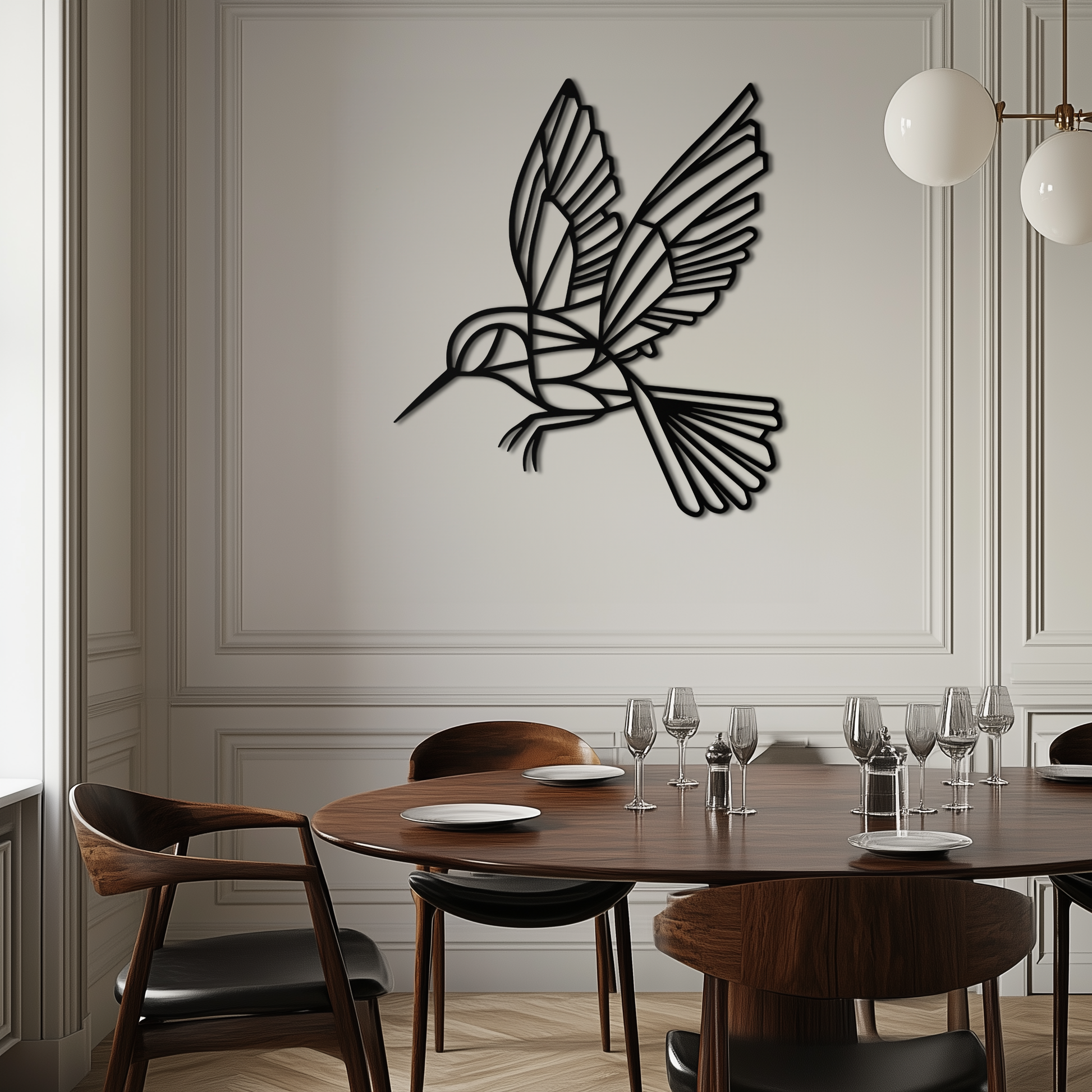 Hummingbird Metal Wall Art – Delicate Bird Silhouette Steel Decor for Nature-Inspired Interiors- KAF339 - Tampa Home & Garden Store