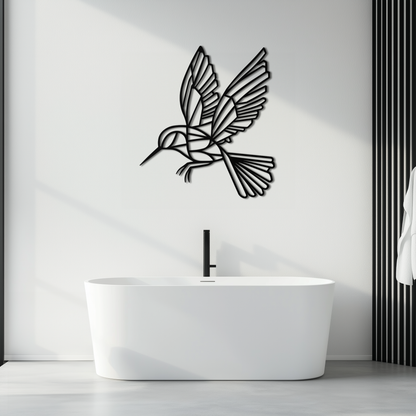 Hummingbird Metal Wall Art – Delicate Bird Silhouette Steel Decor for Nature-Inspired Interiors- KAF339 - Tampa Home & Garden Store