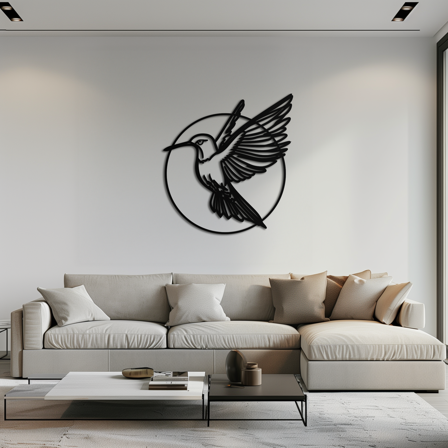 Hummingbird Metal Wall Art – Elegant Bird Silhouette Steel Decor for Nature Inspired Spaces- KAF330 - Tampa Home & Garden Store