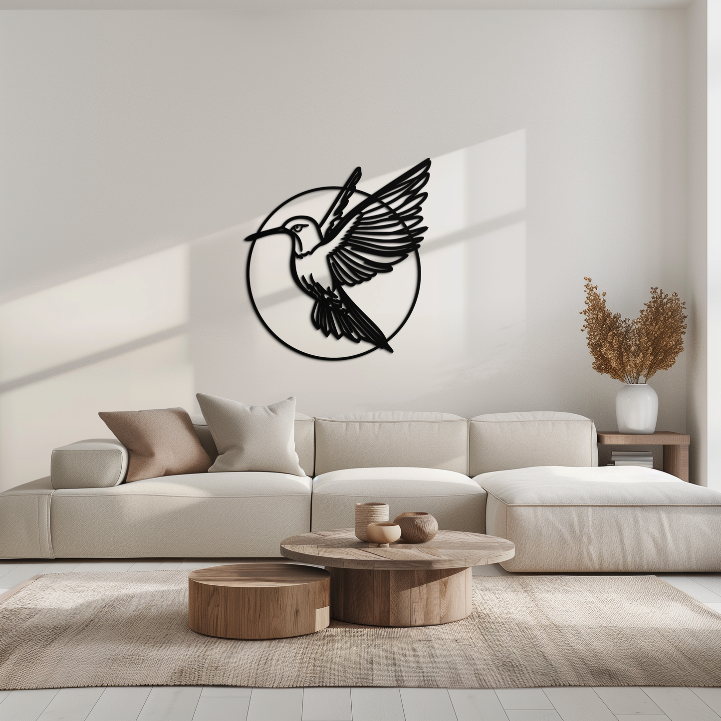 Hummingbird Metal Wall Art – Elegant Bird Silhouette Steel Decor for Nature Inspired Spaces- KAF330 - Tampa Home & Garden Store