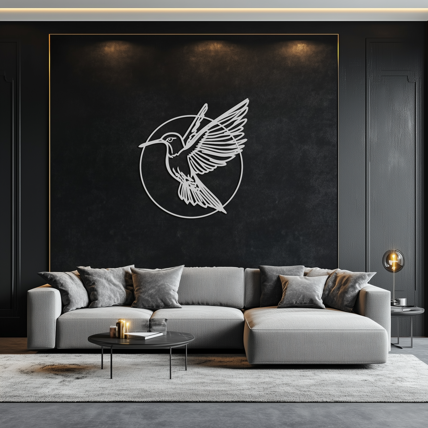 Hummingbird Metal Wall Art – Elegant Bird Silhouette Steel Decor for Nature Inspired Spaces- KAF330 - Tampa Home & Garden Store