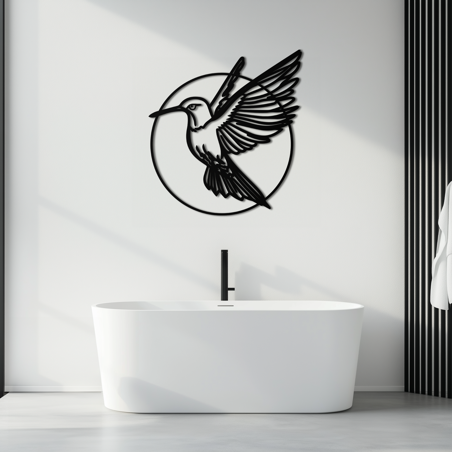 Hummingbird Metal Wall Art – Elegant Bird Silhouette Steel Decor for Nature Inspired Spaces- KAF330 - Tampa Home & Garden Store
