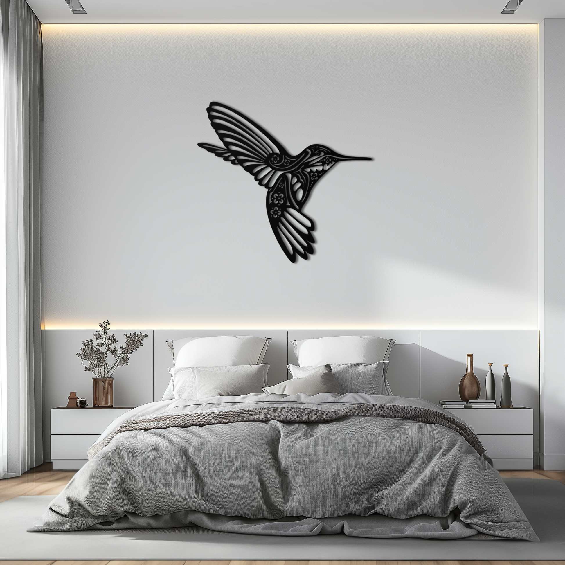 Hummingbird Metal Wall Art - Elegant Nature-Inspired Decor - KAF203 - Tampa Home & Garden Store