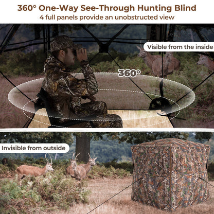 GemGear camouflage 360-degree One-Way See-Through Hunting Ground Blind for 2-3 hunters on Tampa Home & Garden Store