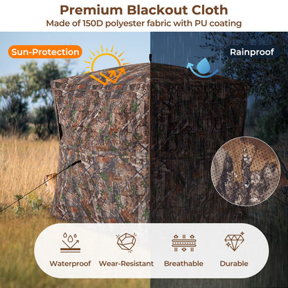GemGear camo hunting blind 360-degree see-through ground blind for 2-3 people on Tampa Home & Garden Store