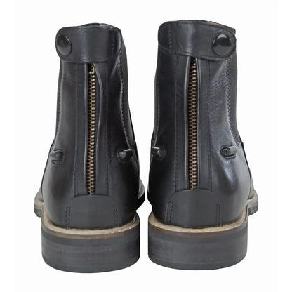 Huntley Equestrian adult black leather zipper paddock boots pair on Tampa Home & Garden Store