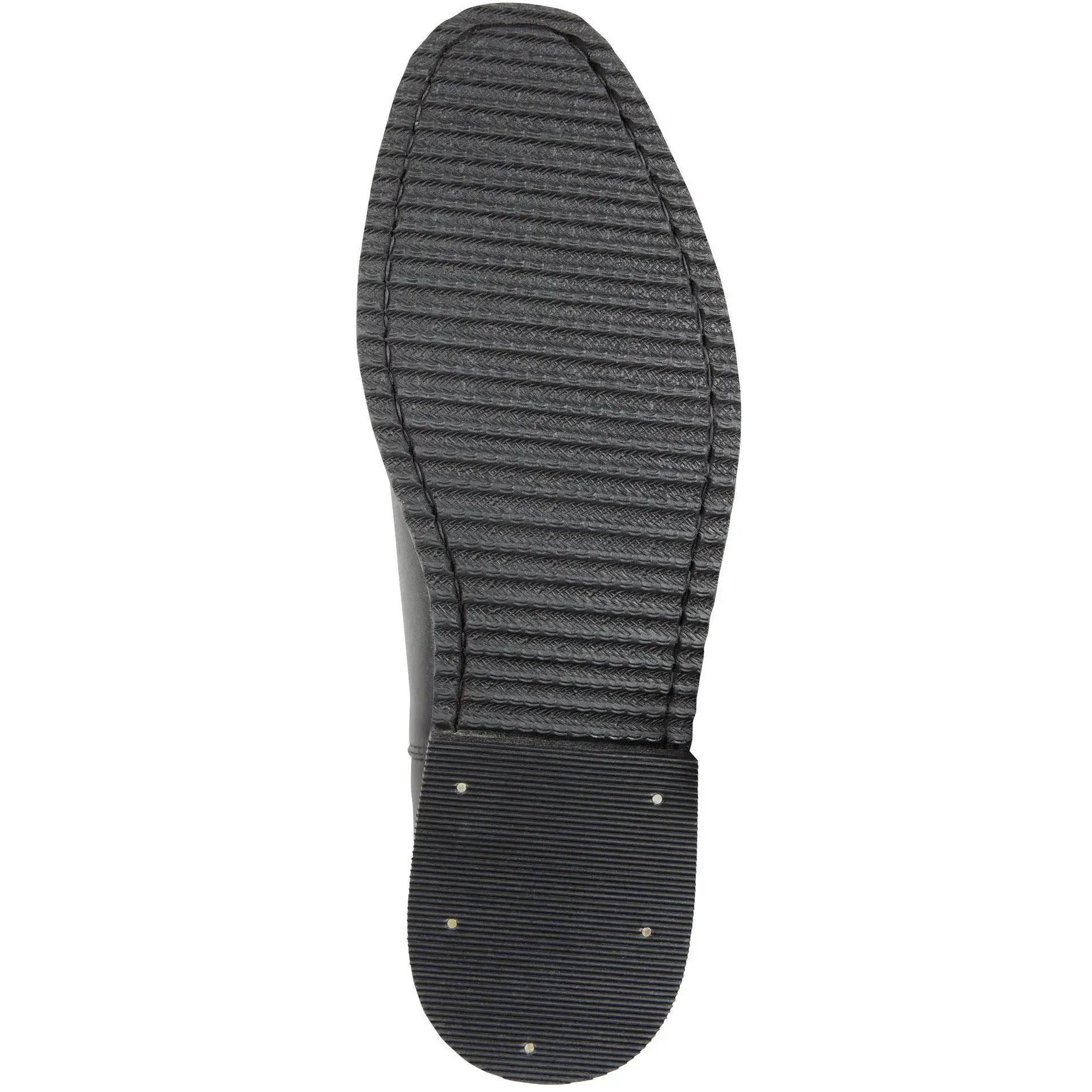 Huntley Equestrian paddock boot black leather with quilted upper and rugged sole on Tampa Home & Garden Store
