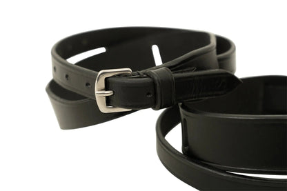 Huntley Equestrian Children's Black Leather Jodhpur Garter Straps - Tampa Home & Garden Store
