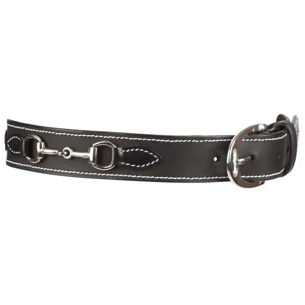 Huntley Equestrian Children's Snaffle Bit Black Leather Belt - Tampa Home & Garden Store