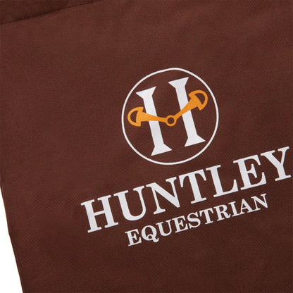 Huntley Equestrian Classic Tote Bag brown textured fabric with white logo and orange accent on Tampa Home & Garden Store