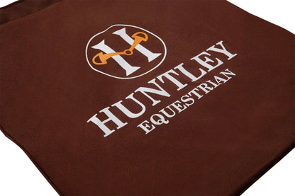 Huntley Equestrian Tote Bag in brown canvas with white logo and orange harness detail on Tampa Home & Garden Store