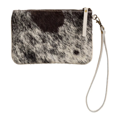 Huntley Equestrian Cowhide Wristlet Handbag Small with Zipper - Tampa Home & Garden Store