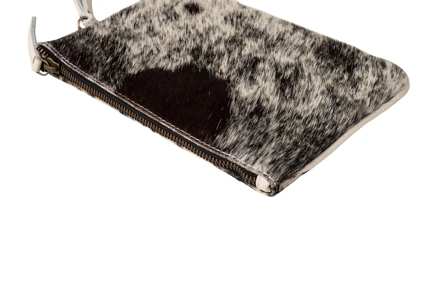 Huntley Equestrian Cowhide Wristlet Handbag Small with Zipper - Tampa Home & Garden Store