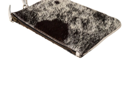 Huntley Equestrian Cowhide Wristlet Handbag Small with Zipper - Tampa Home & Garden Store
