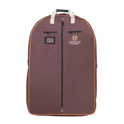 Huntley Equestrian Deluxe Brown Travel Carry On Garment Bag with Accessories Zipper Cover for Travel, Business, Horse Shows - Tampa Home & Garden Store