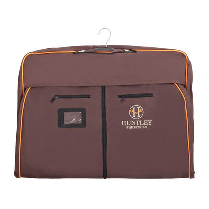 Huntley Equestrian Deluxe Brown Travel Carry On Garment Bag with Accessories Zipper Cover for Travel, Business, Horse Shows - Tampa Home & Garden Store