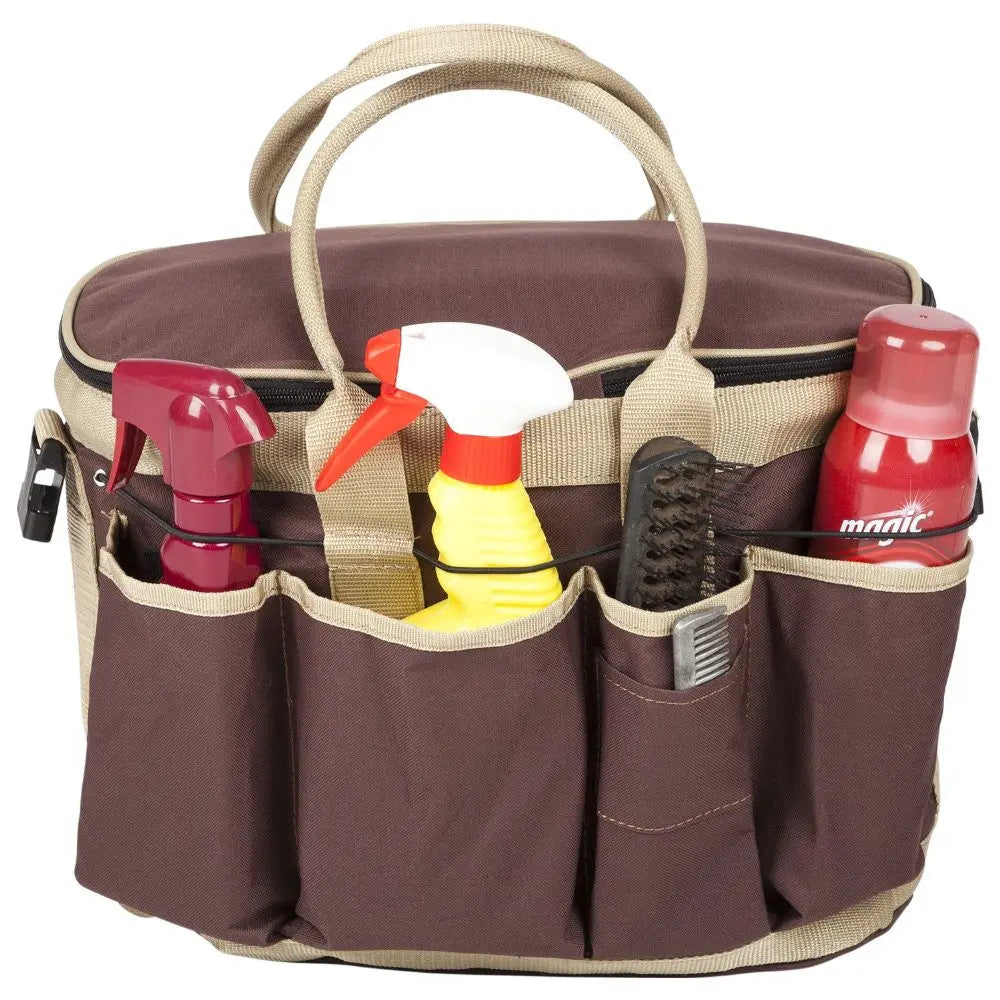Huntley Equestrian Deluxe Grooming Bag, Brown - Tampa Home & Garden Store