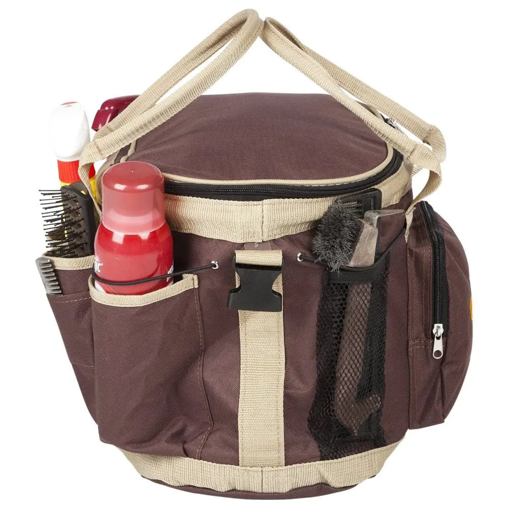 Huntley Equestrian Deluxe Grooming Bag, Brown - Tampa Home & Garden Store